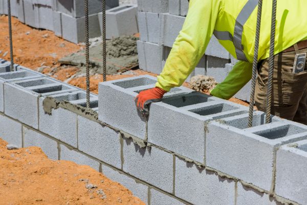 Concrete Blocks Installation in Sandy