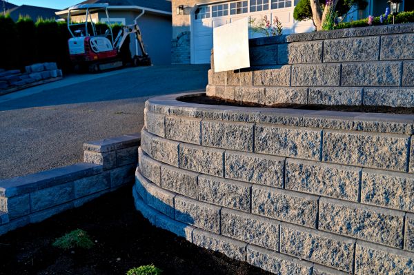 Stone Retaining Wall Repair in Sandy