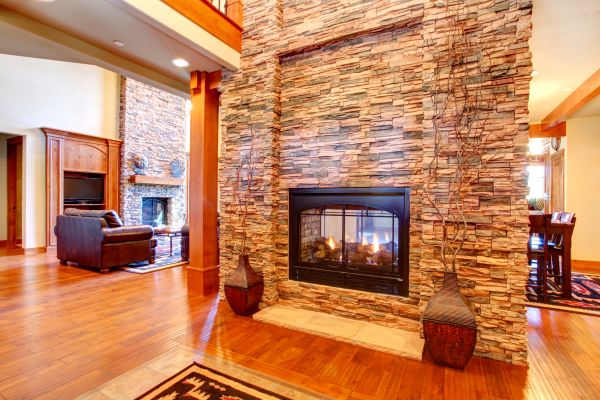 Stone Hearth Installation in Sandy